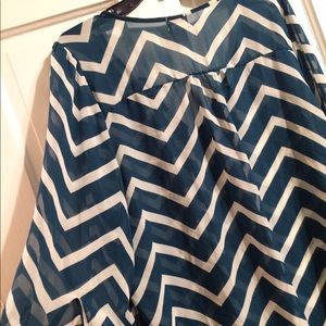 Chevron overlay shirt